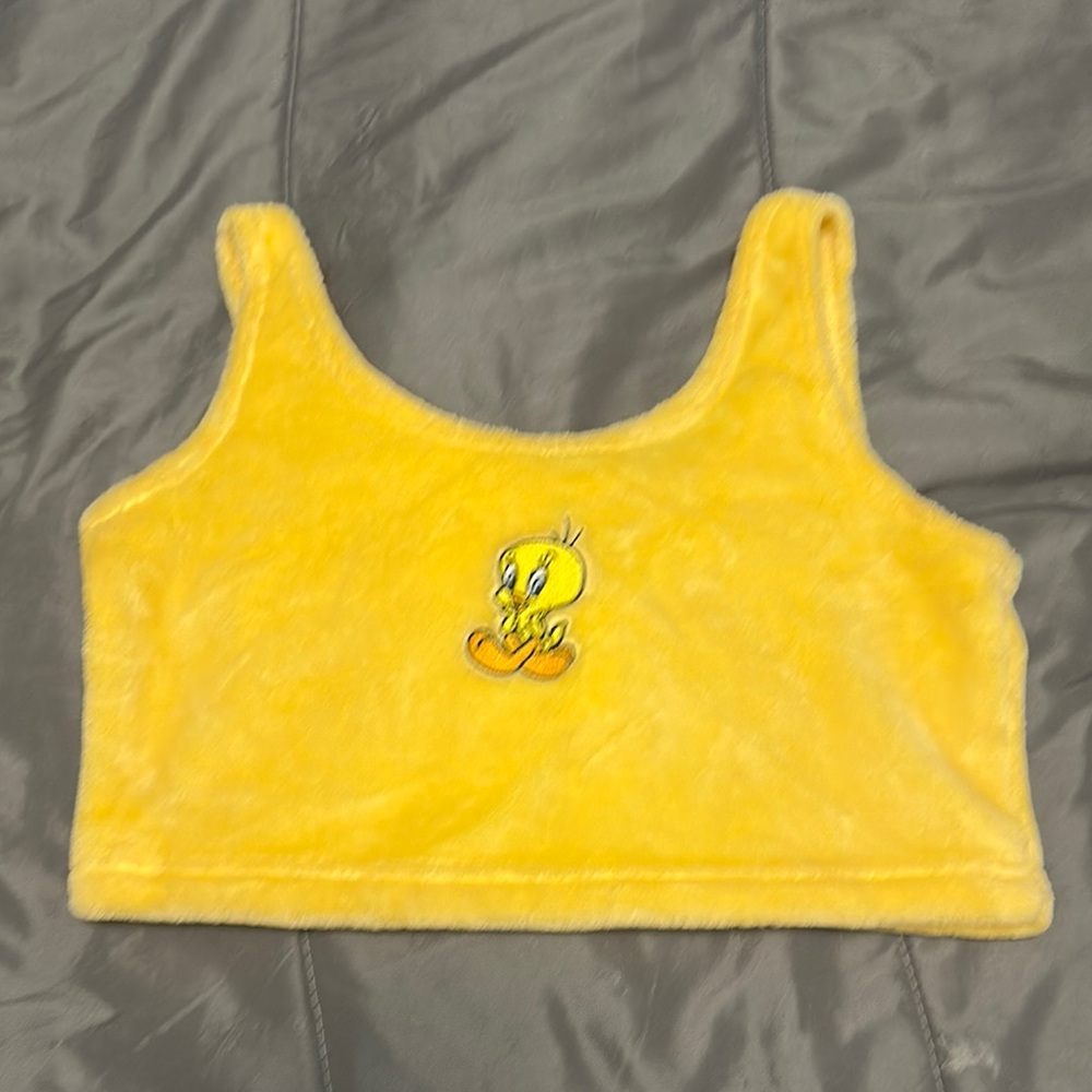 Warner Bros. Yellow Tweety Crop Top